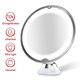thumbnail image 3 of 8 Inch 10X Magnifying LED Tabletop Round Makeup Cosmetic Mirror with Sucker (White), 3 of 5