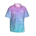 thumbnail image 2 of Bixox Men's Hawaiian Shirts Men's Multicolor Glitter Print Short-Sleeve Shirt-Medium, 2 of 8