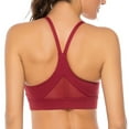 thumbnail image 3 of 2pcs Women Sports Bra Wireless Racerback Beauty Back Yoga Workout Fitness Bra, Red XXL, 3 of 5