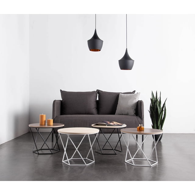 Mesa de centro chica Hexa nogal - Negro GAIA Industrial