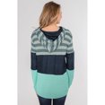 thumbnail image 3 of Femmes Blanc/rose/multicolore/vert Me Parler Couleur Bloc Cordon Sweat à Capuche, 3 of 11