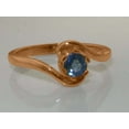 thumbnail image 3 of LBG British Made 14k Rose GoldWomens Ring Natural Sapphire Engagement Ring - 33 size options - Size 7.5, 3 of 5