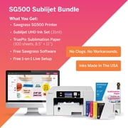 Sawgrass SG500 Sublimation Printer Bundle, SubliJet 31mL UHD Inks and TruePix Sublimation Paper, Wi-Fi Enabled
