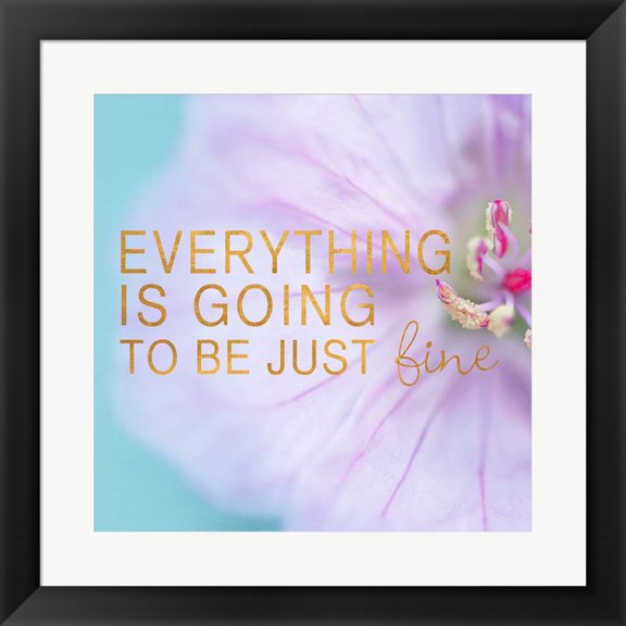 Everything is Going to be Just Fine by Sarah Gardner, Framed Wall Art, 19.5W x 19.5H