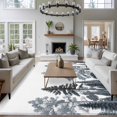thumbnail image 3 of 8'x10' Area Rugs, Black Botanical Indoor Outdoor Area Rug for Living Room Bedroom, Farmhouse Watercolor Pine Tree Washable Bathroom Rugs Kitchen Floor Carpet Mats Home Decor Aesthetic, 3 of 8