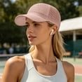 thumbnail image 4 of Gaexia Womens Ponytail Baseball Cap Adjustable High Messy Bun Ponycap Quick Drying Trucker Hats, 4 of 5