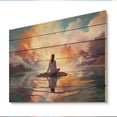 thumbnail image 2 of Designart "violet Meditation Blissful Stillness" Spiritual Print on Natural Pine Wood, 2 of 5