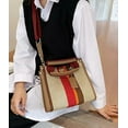 thumbnail image 4 of CoCopeaunt Tote Bag Hobo Bag for Women Canvas Shoulder Bag Chic Crossbody Bag Satchel Large Handbag Color Contarst Stripe, 4 of 6