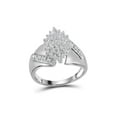 thumbnail image 1 of FB Jewels 14kt White Gold Womens Round Diamond Cluster Ring 1/2 Cttw Size 5, 1 of 2