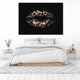 thumbnail image 3 of Mudket Framed Leopard Print Lips Canvas Wall Art, Trendy Leopard Print Wall Decor, Bold Fashion Animal Wall Art Ready to Hang - 12"L x 8"W, 3 of 10