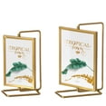 thumbnail image 5 of Gold Modern Metal Tabletop Photo Frame with Glass Cover and Free Spinning Stand for Tabletop Display, 5 of 7