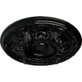 thumbnail image 3 of Ekena Millwork 19"OD x 1 1/2"P Granada Ceiling Medallion (Fits Canopies up to 7 1/8"), Hand-Painted Black Pearl, 3 of 7