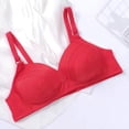 thumbnail image 4 of YWDJ Push up Bras for Women Plus Size Padded Closure in Back Comfy Bras Wireless Lounge Bras Adjustable Straps Full Coverage Wrap Comfortable Bras Padded Lace Comfy Bras Solid Bras Red 95, 4 of 4