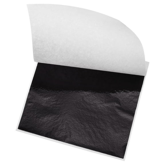 Gold Leaf Foil Sheet, Black Leaf Papers, 3.3" x 3.1" for Decoration, Sculptures, Painting, Pack of 150 Pcs