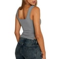 thumbnail image 3 of Womens Going Out Crop Tops Backless Tank Tops Summer Y2k Teen Basics Cute Clothes Light Gray XS, 3 of 7