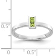 thumbnail image 2 of 14K White Gold Bezel-Set Peridot Ring (Size 7) Made In India rm4329-pe-w, 2 of 5