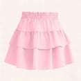 thumbnail image 5 of ATOGUTA Floral Skirts for Girls Pink Elastic High Waist A-Line Short Mini Skirt for School Casual 5T-16, 5 of 7
