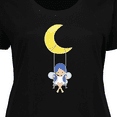 thumbnail image 4 of Inktastic Cute Fairy, Fairy on the Moon, Fairy on a Swing Women's Plus Size T-Shirt, 4 of 5
