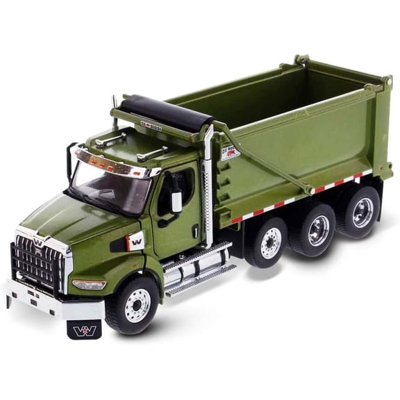 Western Star 49X SBFA OX Bodies Stampede Dump Truck Olive Green Met. "Transport Series" 1/50 Diecast Model by Diecast Masters