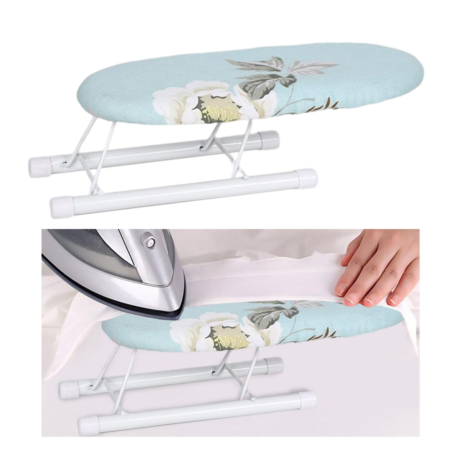 Small Tabletop Ironing Board - Ironing Board with Mesh Metal Base & Cover,  Portable Folding Mini Iron Board for Sewing, Craft Room, Household, Dorm ,  Light Blue 
