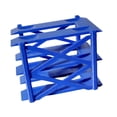 thumbnail image 2 of arctrm 1/64 Scale Vehicle Display Stand Miniature Parking Lot Sand Table Realistic Simulation Micro Landscape Garage Display Diorama 3 Layer Blue, 2 of 9