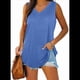 thumbnail image 3 of Camisetas Sin Mangas con Cuello en V para Mujer Azul XXL, 3 of 6