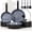 Black/Gray, variant on 17Pcs Pots and Pans Set Non Stick, Cookware Set Detachable Handle, Nonstick Induction Kitchen Sets Non Stick with Removable Handle, RV Cook Ware, Oven Safe, Black