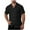 Black, variant on Mens Short Sleeve Button Down Shirts Casual Hollow Out Summer Beach Shirt