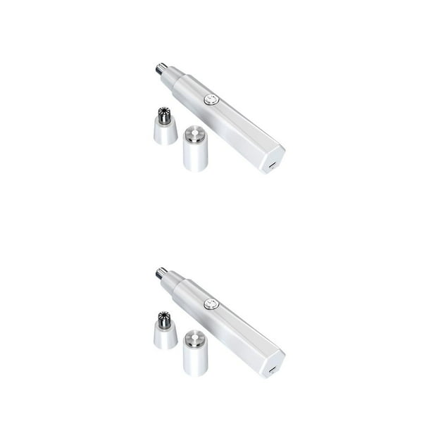 Vogacara Recortador de pelo para nariz y orejas, removedor de afeitado eléctrico de carga USB de mano, cortapelos de cabeza de acero inoxidable, cabeza Type1 NO1 Vogacara CBP389118