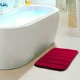 thumbnail image 3 of Washranp Memory Foam Bath Mat,Solid Color Coral Velvet Non-Slip Rapid Water Absorption Shower Mat Machine Wash, 3 of 4