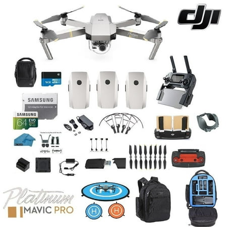 Dji Mavic Pro Platinum Drone Quadcopter Fly More Combo With 3 Dji Mavic Pro Platinum Drone Quadcopter Fly More Combo With 3 Batteries Bundle Kit
