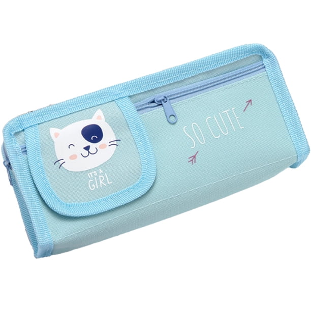 Estuche para lápices de gran capacidad, bolsa para oficina, universidad, escuela, almacenamiento grande, bolsa de papelería Simple