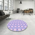 thumbnail image 3 of Ahgly Company Indoor Square Patterned Crocus Purple Area Rugs, 7' Square, 3 of 6