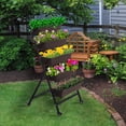 thumbnail image 3 of Yacona 5 Tiers Vertical Garden Planter with Wheels, Vertical Raised Garden Bed, Freestanding Garden Planter Box, for Herb Flower Vegetable, 3 of 7
