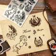 thumbnail image 5 of Horse Clear Stamps Animal Cowboys Horseshoes Reusable Transparent Silicone Stamp Seals Postmark for Journaling Card Making Decor DIY Scrapbooking Film Frame Photo Album Decorative, 5 of 9