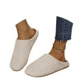 thumbnail image 3 of KANG Cozy Striped Slippers Indoor Outdoor Soft Comfortable Warm Slip On Fuzzy Home Shoes For Ladies, 3 of 7