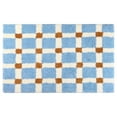 thumbnail image 1 of REGALWOVEN Alfombrillas de baño antideslizantes a cuadros, suaves y esponjosas, alfombras absorbentes para ducha, lavabo azul-2 20" x 32", 1 of 6