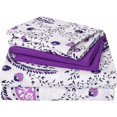 thumbnail image 1 of 6 Piece Purple Paisley Sheet Set Queen Size. Soft Printed Microfiber Sheets, 1 of 5
