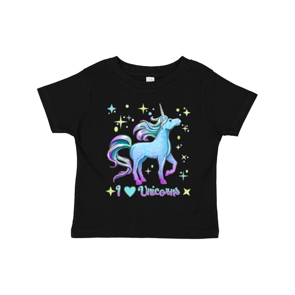 Inktastic I Love Unicorns- blue and purple Boys or Girls Toddler T-Shirt