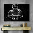 thumbnail image 2 of wall26 Canvas Print Wall Art Black White Shadow Football Player Portrait Sports &amp; Fitness Athletes Photography Realism Boy's Bedroom Decorative Urban Rustic for Living Room, Bedroom, Office - 24&, 2 of 5