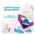 thumbnail image 3 of Toallitas húmedas Saba Diarios v-fresh uso diario menta de agua 12 pzas, 3 of 5