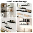 thumbnail image 5 of GIRACOA 2 Packs Black Floating Shelves for Wall, Space Saving Wall-Mounted Shelves for Book, Decor, Plant, 5 of 7