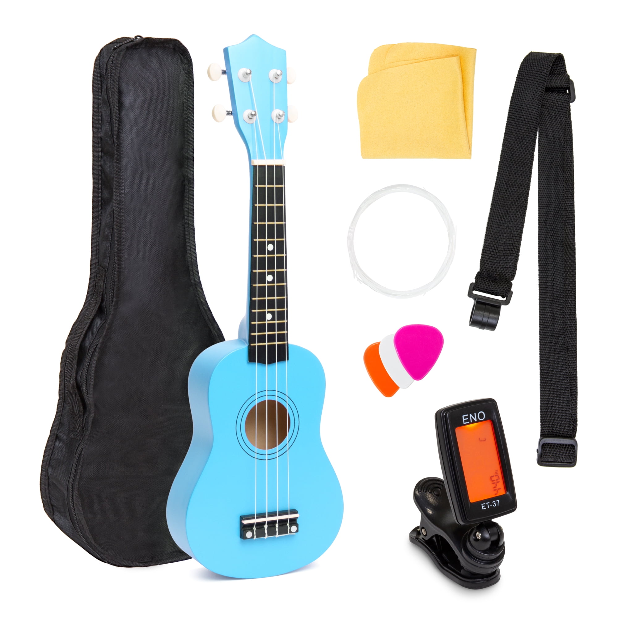 Best Choice Products 21in Acoustic Basswood Ukulele Starter Kit w/ Gig