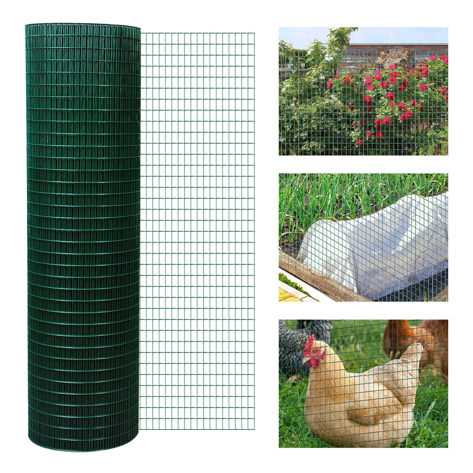 Orthopedic Dog Bed, PawHut 98' L x 35.5" H Hardware Cloth, 1/2 x 1 Inch Wire Mesh Fence Netting Roll for Aviary, Chicken Coop, Rabbit Hutch, Animal, Garden Protection, Green Dog Bed,Steel Cat Bed