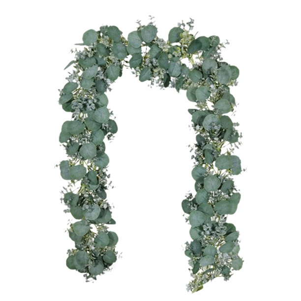 Guirnalda Artificial Guirnalda De Hojas Verdes Falsas Decoración De Pared Para Dormitorio Sala De Estar Jardín Boda sonducket HA036682-00