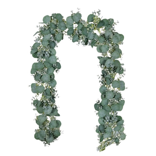 Guirnalda Artificial Guirnalda De Hojas Verdes Falsas Decoración De Pared Para Dormitorio Sala De Estar Jardín Boda Noticed HA036682-00