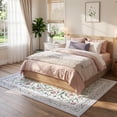 thumbnail image 4 of Lahome Washable 5'x7' Area Rug, Purple Vintage Floral Rugs for Living Room, Soft Non-Slip Botanical Carpet for Bedroom Girls Teens, Boho Flower Nursery Playroom Dorm Decor, Purple, 4 of 11