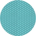 thumbnail image 1 of Ahgly Company Indoor Round Patterned Bright Turquoise Blue Area Rugs, 7' Round, 1 of 6