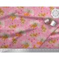 thumbnail image 2 of Soimoi Polyester Crepe Fabric Tree,Floral & Deer Animal Print Sewing Fabric Yard 42 Inch Wide, 2 of 3