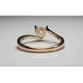 thumbnail image 3 of solitaire jewels 1.5CT Heart Moissanite Cross Over Shank Solitaire Engagement Ring For Women, 14K Yellow Gold, 3 of 5